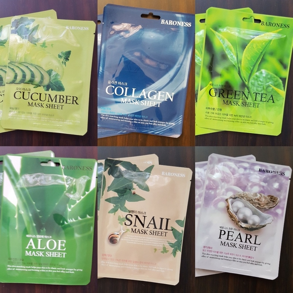 Korea's Baroness Full Face facial mask sheets